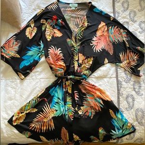 Veronica M. Palm Print Romper